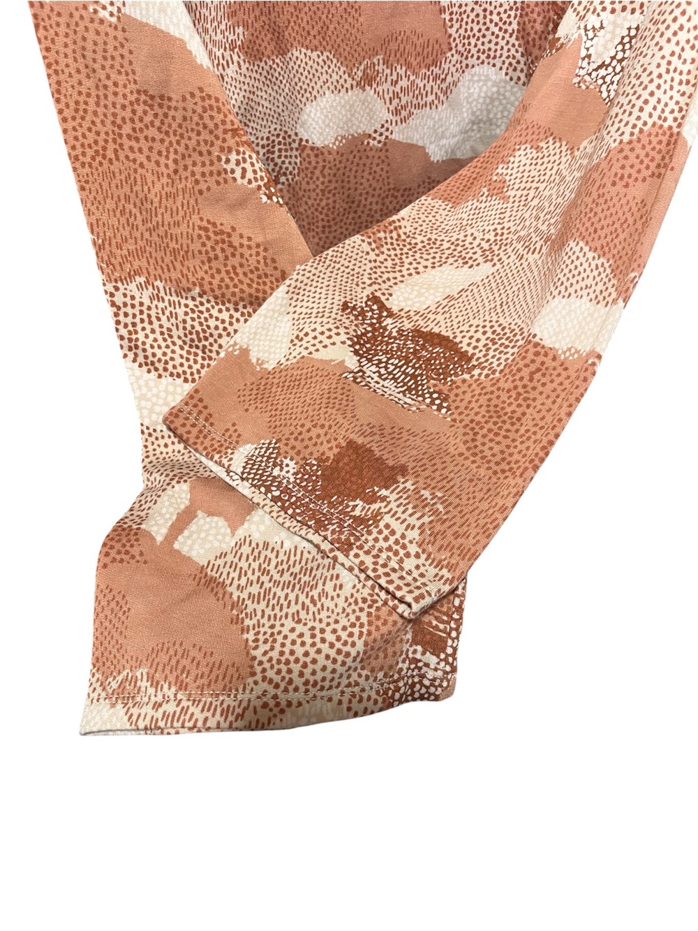 Anthropologie Daily Practice Cowl Neck Ruched Long-Sleeve Dress Abstract Medium - Picture 3 of 9